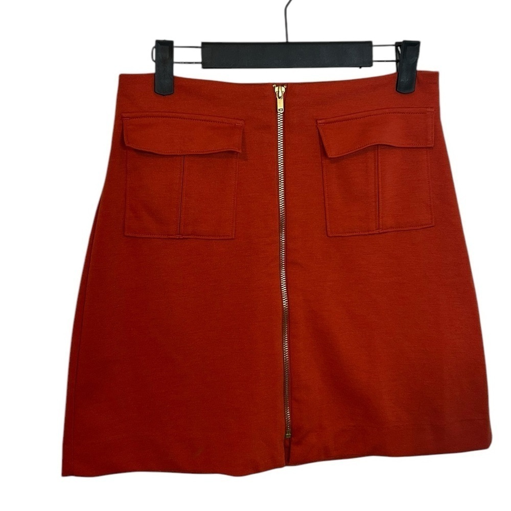 Banana Republic Burnt Orange Retro Pocket Mini Skirt
